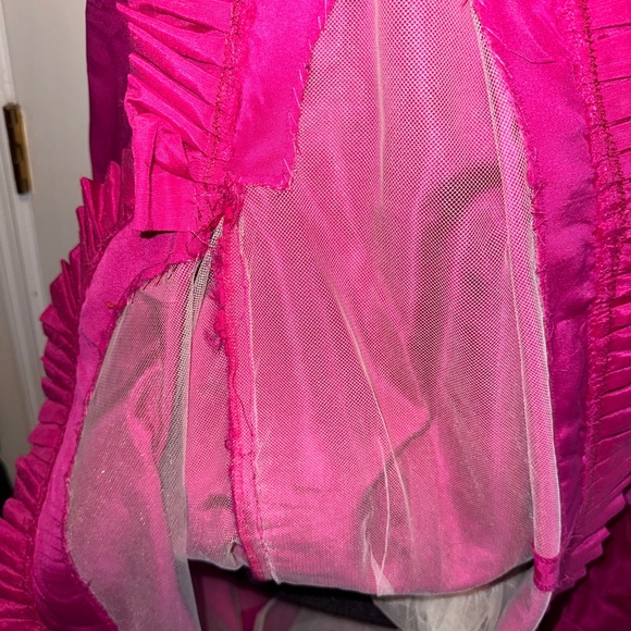 En Francais by Huey Waltzer Fuchsia Vintage 80's Cocktail Dress Sz 8 - Picture 5 of 9